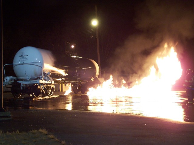 BEDFORD HILLS MEMBERS TRAIN ON THE PROPANE PROPS @ THE WESTCHESTER COUNTY FIRE TRAINING CENTER