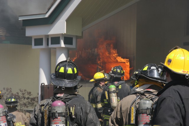 FF's watching one of the burn evolutions
PHOTO TAKEN BY JT. CAMP 