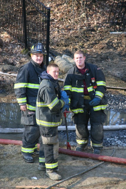 L to R  ff's W,. Guest, A. Dennett, J. Nickson
PHOTO TAKEN BY JT. CAMP 