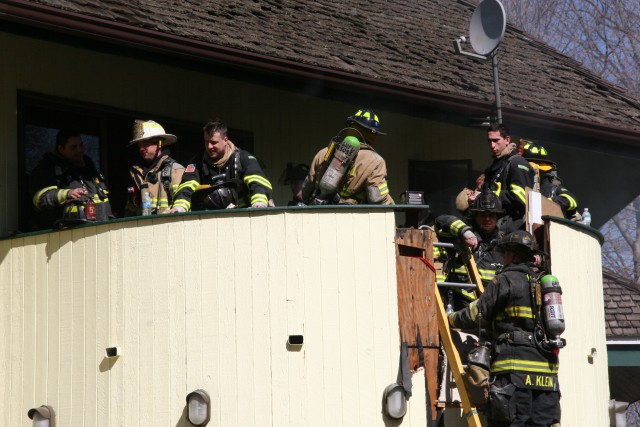 2nd due truck and safety line members taking a breather on the rear deck.
PHOTO TAKEN BY JT. CAMP 